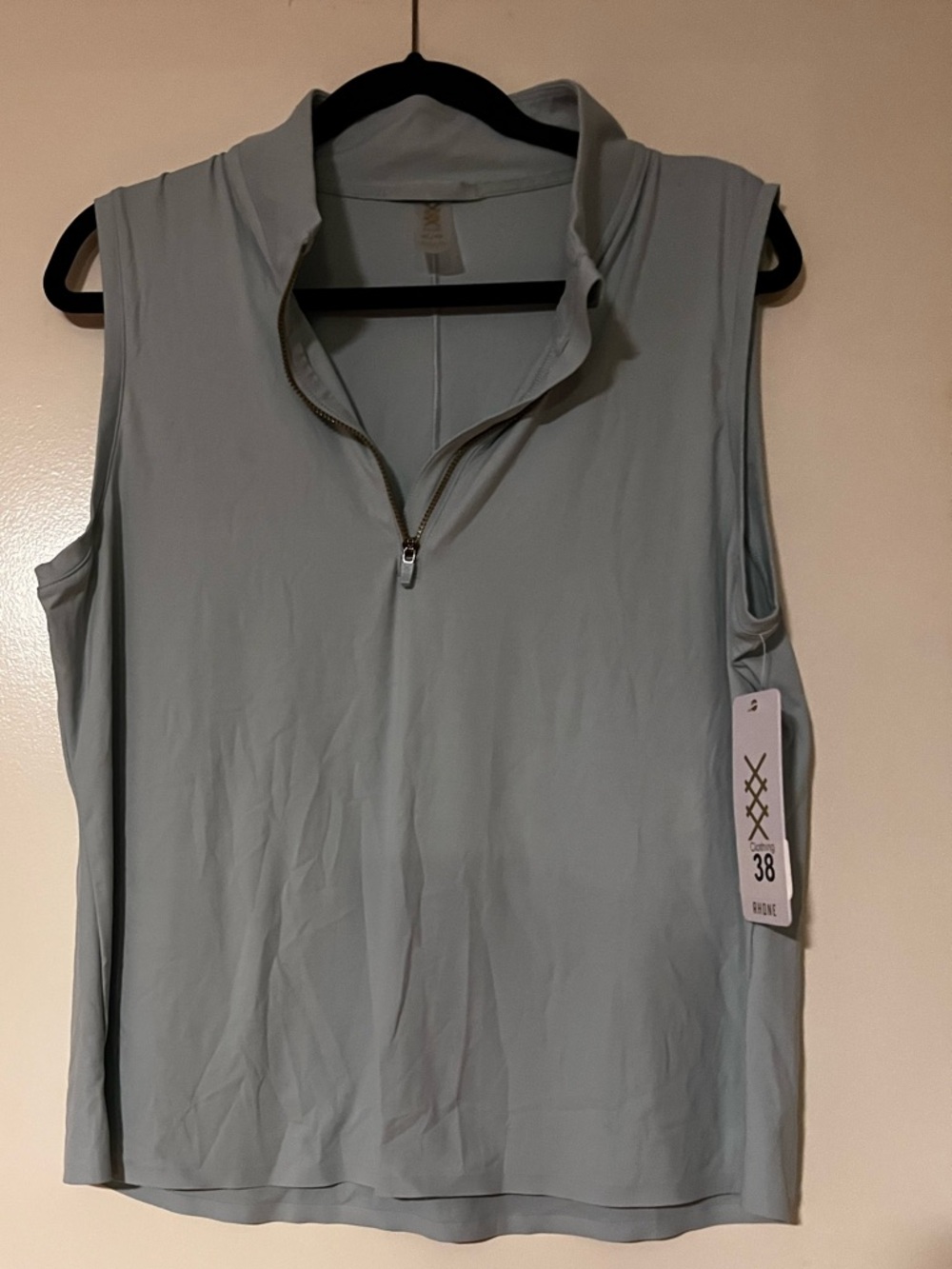 RHONE Light Blue Sleeveless Half-Zip Tank Top - Picture 5 of 7